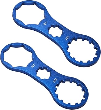 Blue Fork Cap Wrench Tool for Suntour XCM XCR XCT RST Suspension, MTB Mountain Bike Front Fork Spanner, Professional Removal Installation Service Tool for Bicycle Fork Repair
