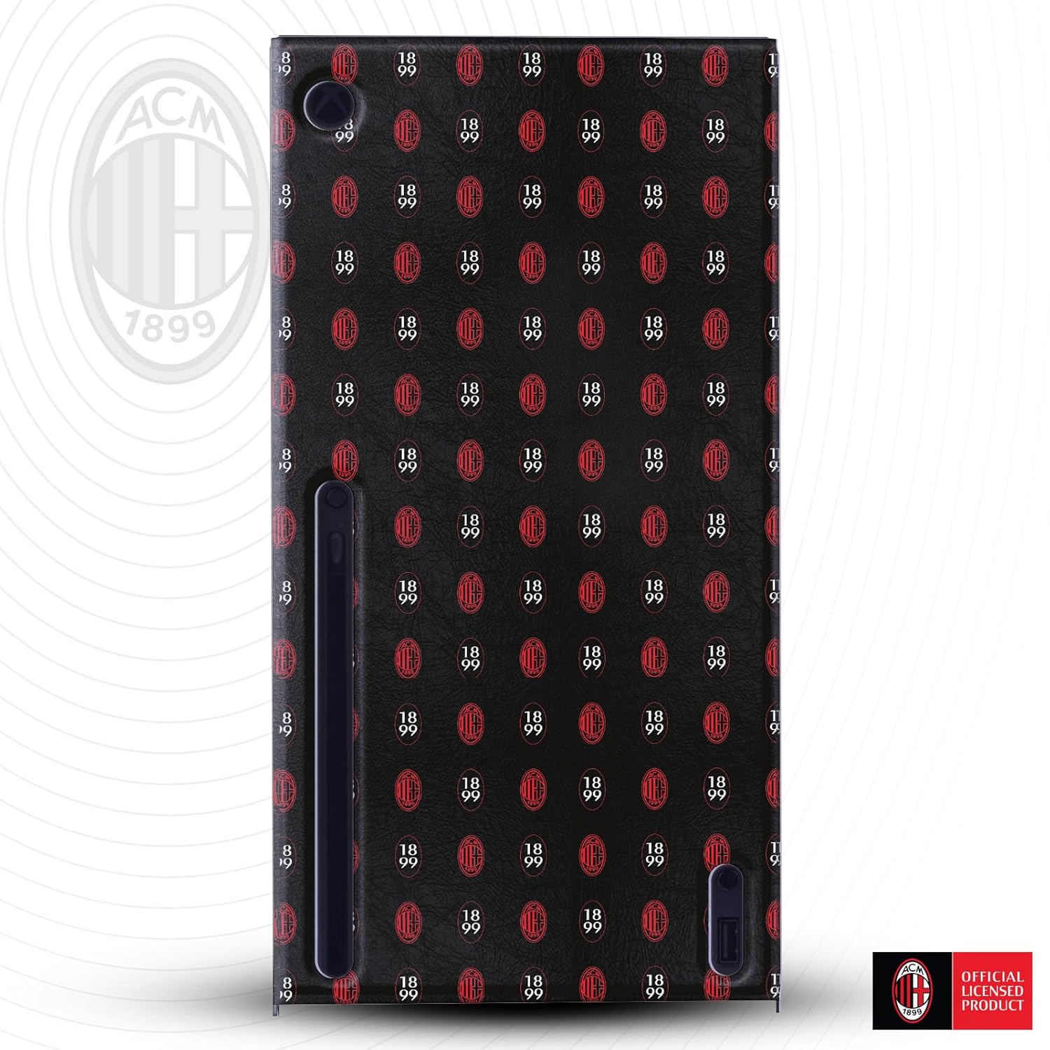 Head Case Designs Officially Licensed AC Milan Pattern Logo Art Game Console Wrap Case Cover Compatible With Xbox Series X