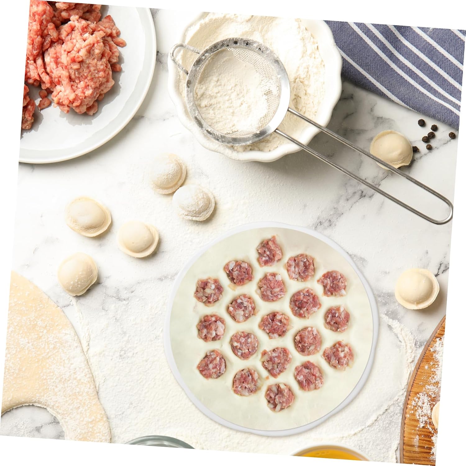 19holes Dumplings Maker Plastic Jiaozi Mold for Fast Dumpling Press Kitchen Accessory for Home Pp Material