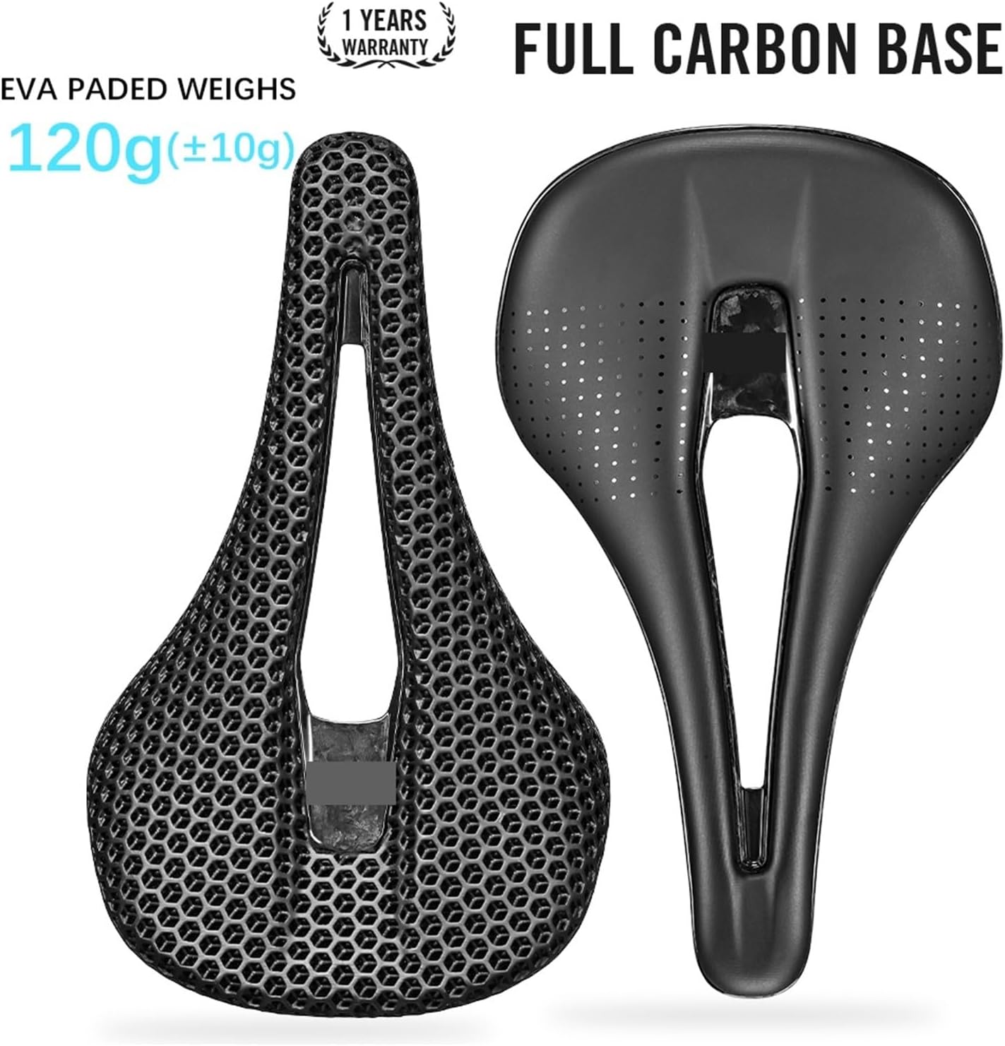 Carbon 3D Printed Bike Saddle 140mm Ultralight Cushion for Road MTB Racing Bicycle Seat Parts & Cycling Accessories