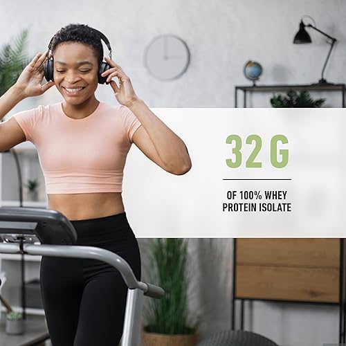 Miniatura 4 de Isopure Zero Carb 113oz Proteína lista para beber aislado de proteína de suero té verde 16 onzas líquidas 12 botellas