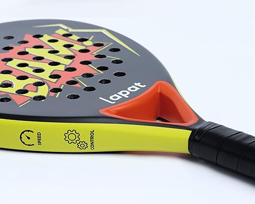 Miniatura 3 de Raqueta de pádel con bolsa de cubierta, superficie de carbono con espuma viscoelástica EVA, raquetas de pádel ligeras, tenis POP