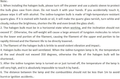 Miniatura 6 de CTKcom Bombillas halógenas T3 de 300 vatios y 4.6 pulgadas (paquete de 5)  Tipo J de 4.646 in R7S de doble extremo, bombillas halógenas de