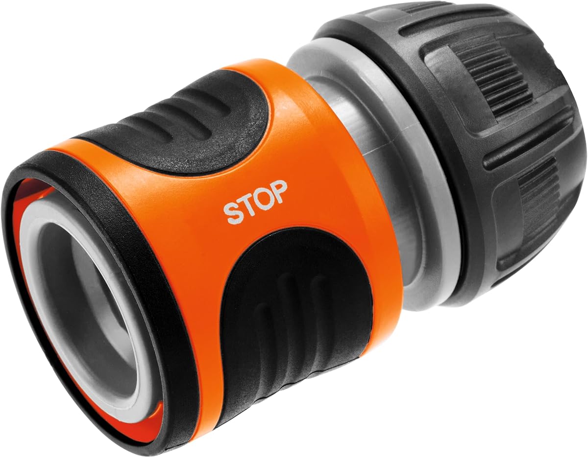 Water Stop 13 mm (1/2") and 15 mm (5/8"): Connector with Water Stop, Power Grip, Great Hose-gripping Power, Simple Replacement (18213-20)