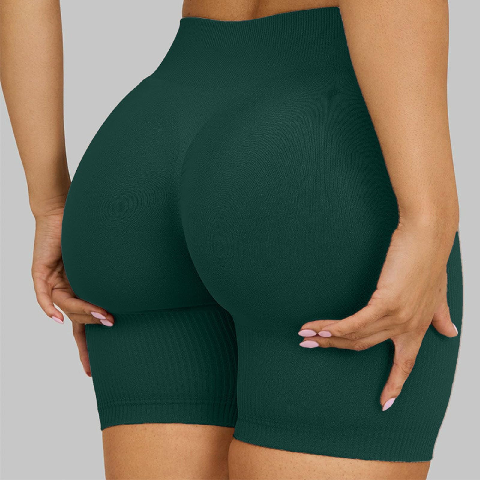Pantaloncini Palestra Donna Push Up Leggins Corti Donna Vita Alta Shorts Sportivi Senza Cuciture per Yoga Fitness Allenamento Jogging