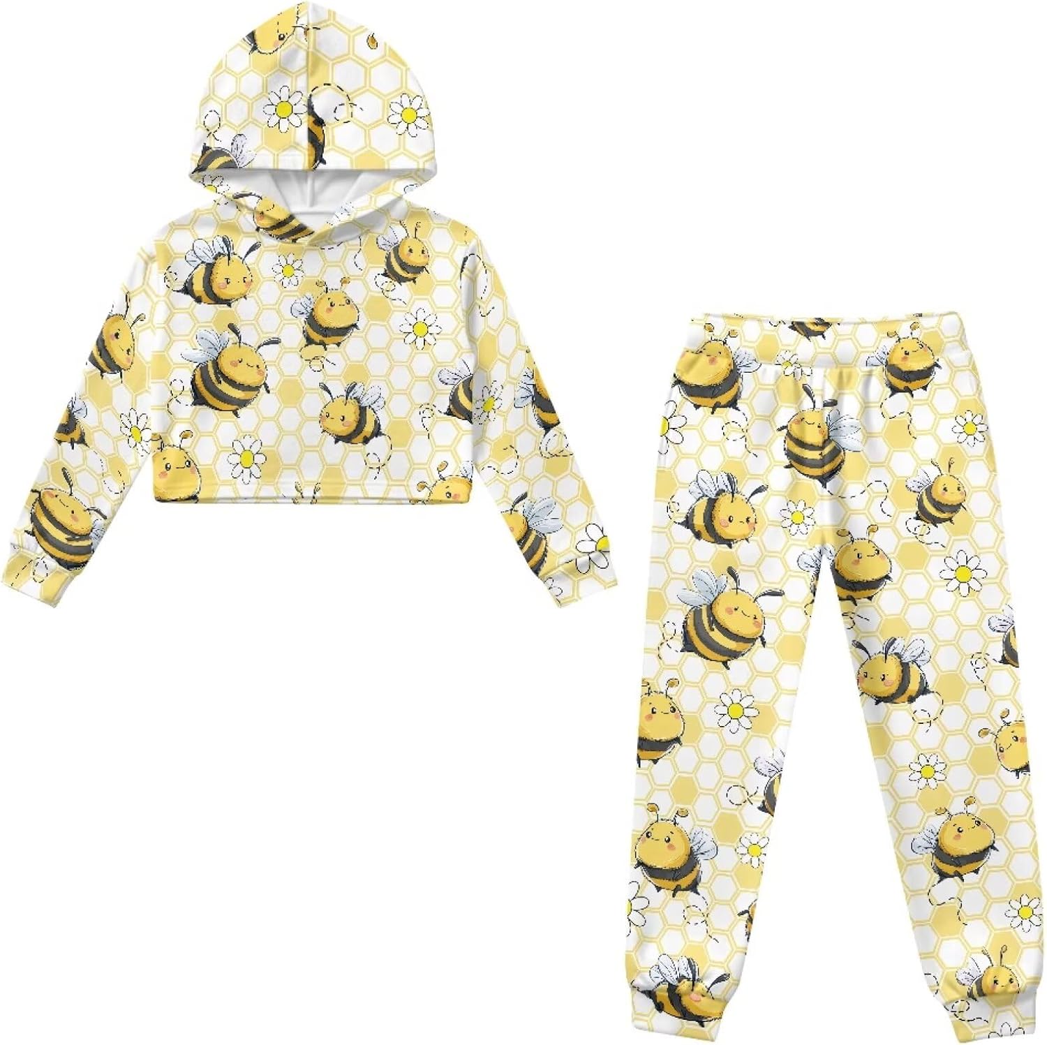 Girl Clothes Design Hoodie Pullover Sweatshirts Sweatpants with Pockets Outfits 4-13Y