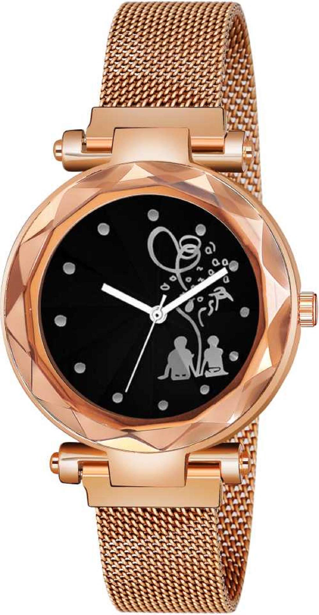KIARVI GALLERY Gold Color Lover Couple Dial Designer with Magnetic Metal Strap Analog Watch for Girls and Women (B08VVTXS2R) Amazon Price History, Amazon Price Tracker