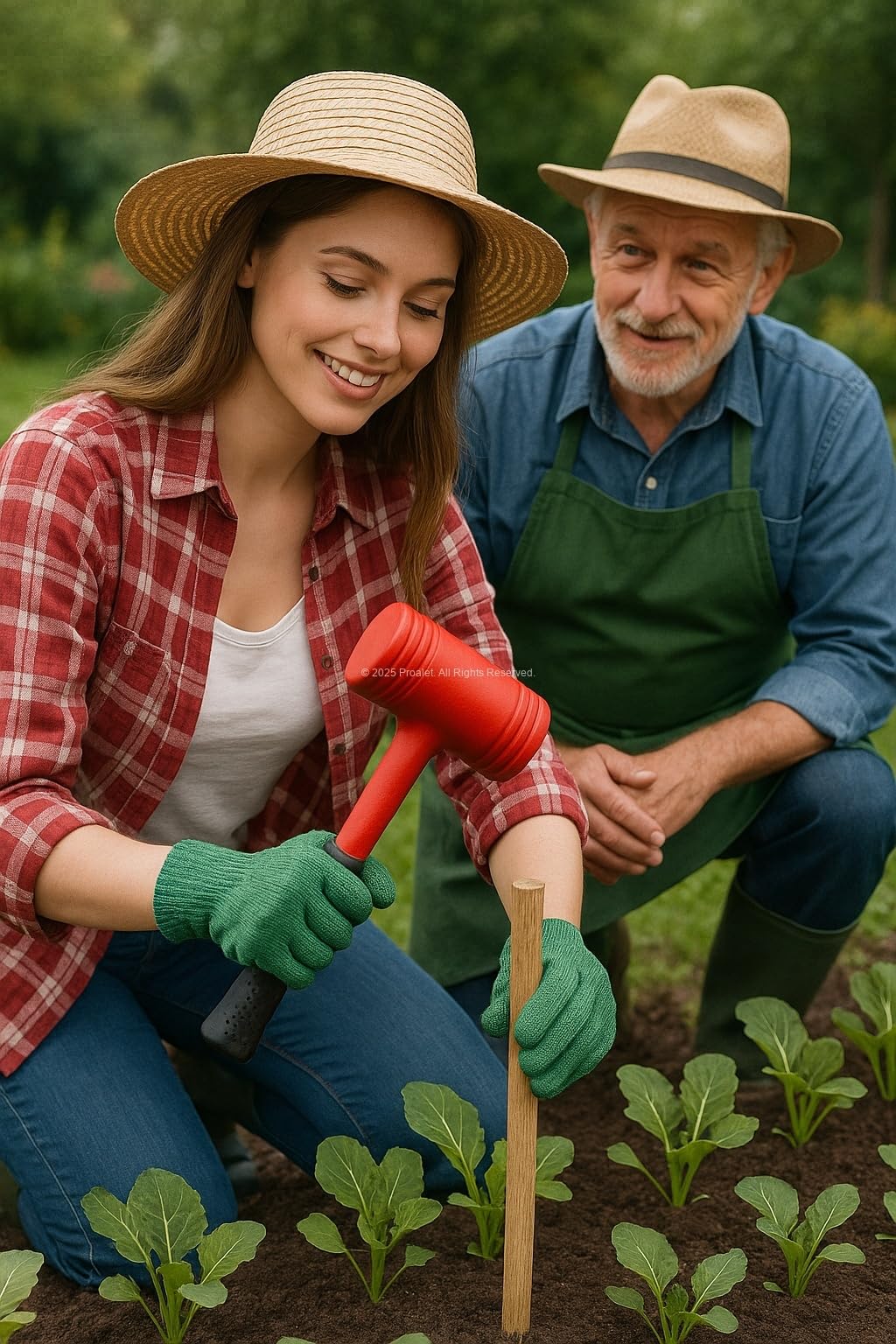 Proalet Çift Renkli Lastik Tokmak, Sert Plastik Başlık, İz Bırakmaz, Ergonomik Kaymaz Saplı, Kaporta İşleri, Süpürgelik Montajı, Marangozluk ve Fayans İşleri İçin Uygun, Dayanıklı El Aleti (50 MM)