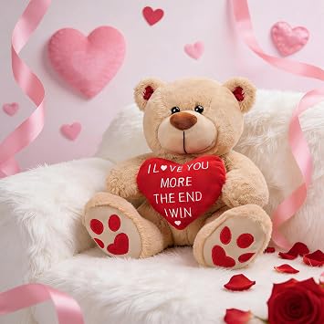 10 Inches Teddy Bear Stuffed Animal Plush Valentines Day Gifts for Kids Her