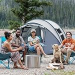4 Person Pop Up Camping Tente, Imperméable tentes familiales instantanées, Installation facile avec 2 Portes Camping Tente pour Randonnée & Voyageur, Gris