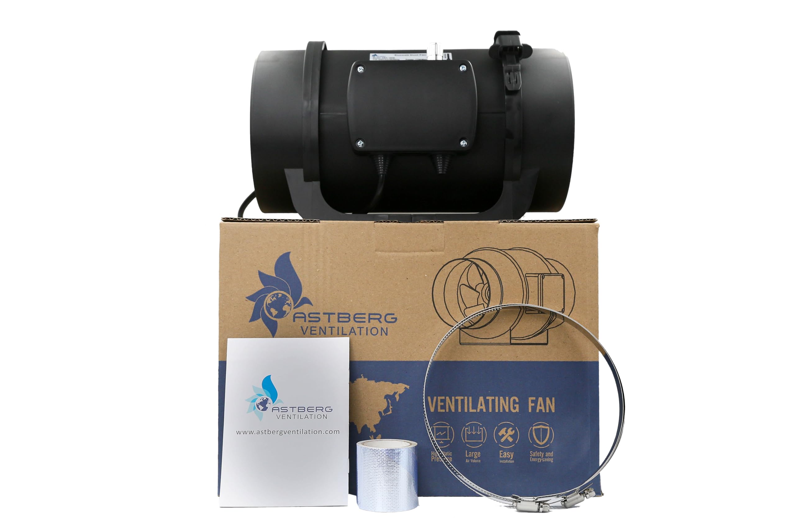 Astberg AEC150 Quiet Inline Fan - Variable Speed -9