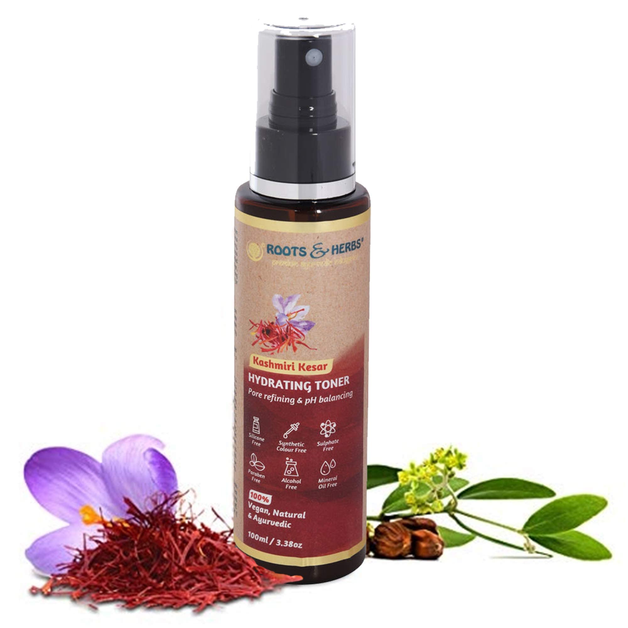 ROOTS AND HERBS ROYAL FACE WASH, KASHMIRI KESAR TONER,VERTIVER ELIXIR-Daily Night Care Regime For Men-Combo Set� (NORMAL TO DRY)