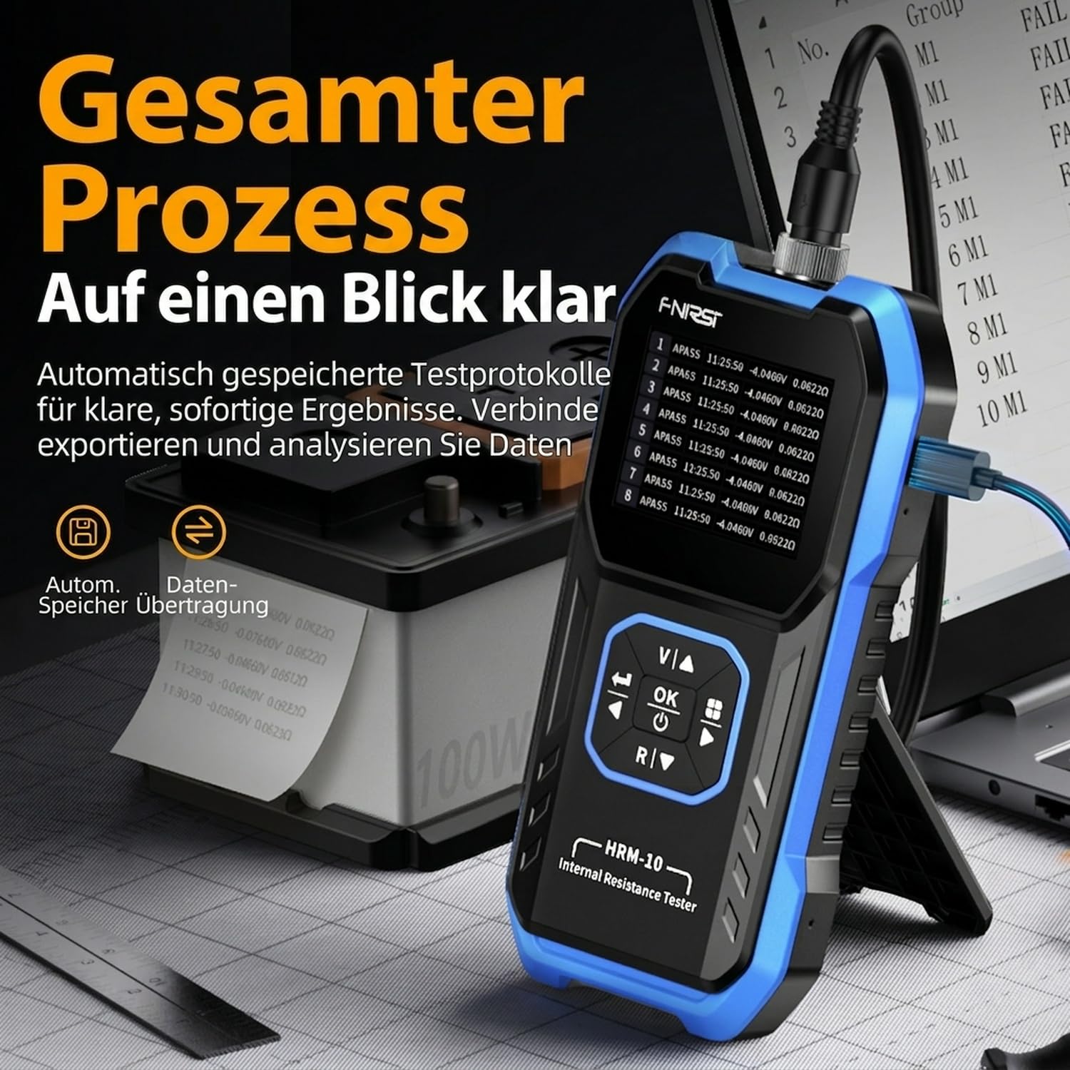 Innenwiderstand Messgerät 100V 200Ω Digitaler Batterietester HRM-10 für Li/Lab/Zine/Bcb Batterie