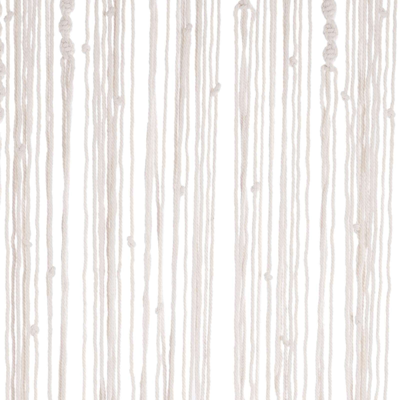Rideau en macramé, 203 x 74 cm, rideau de porte bohème, rideau de fenêtre pour rideau décoratif et séparateur de pièce (beige)
