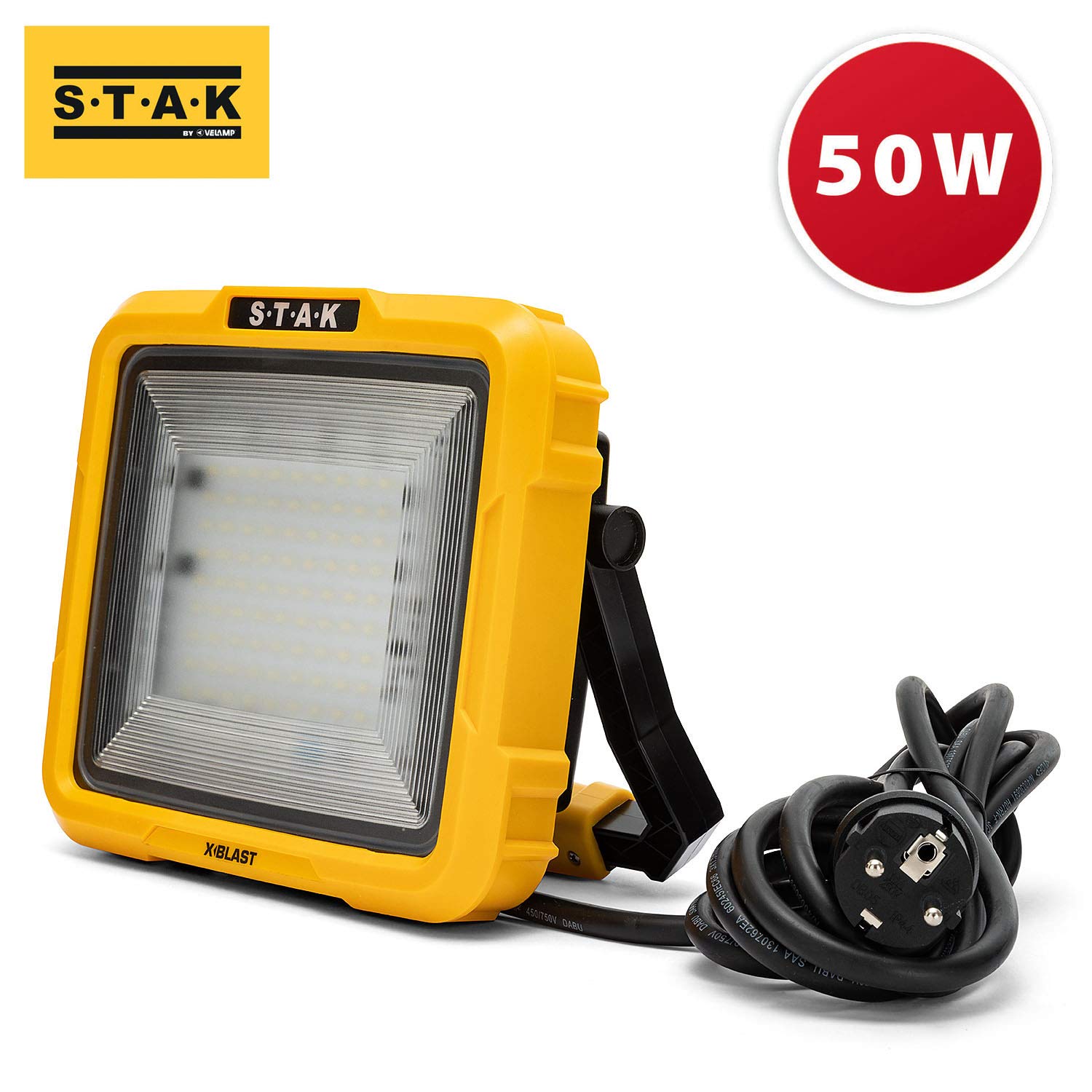 Stak X-Blast - Foco de obra (50 W), color amarillo
