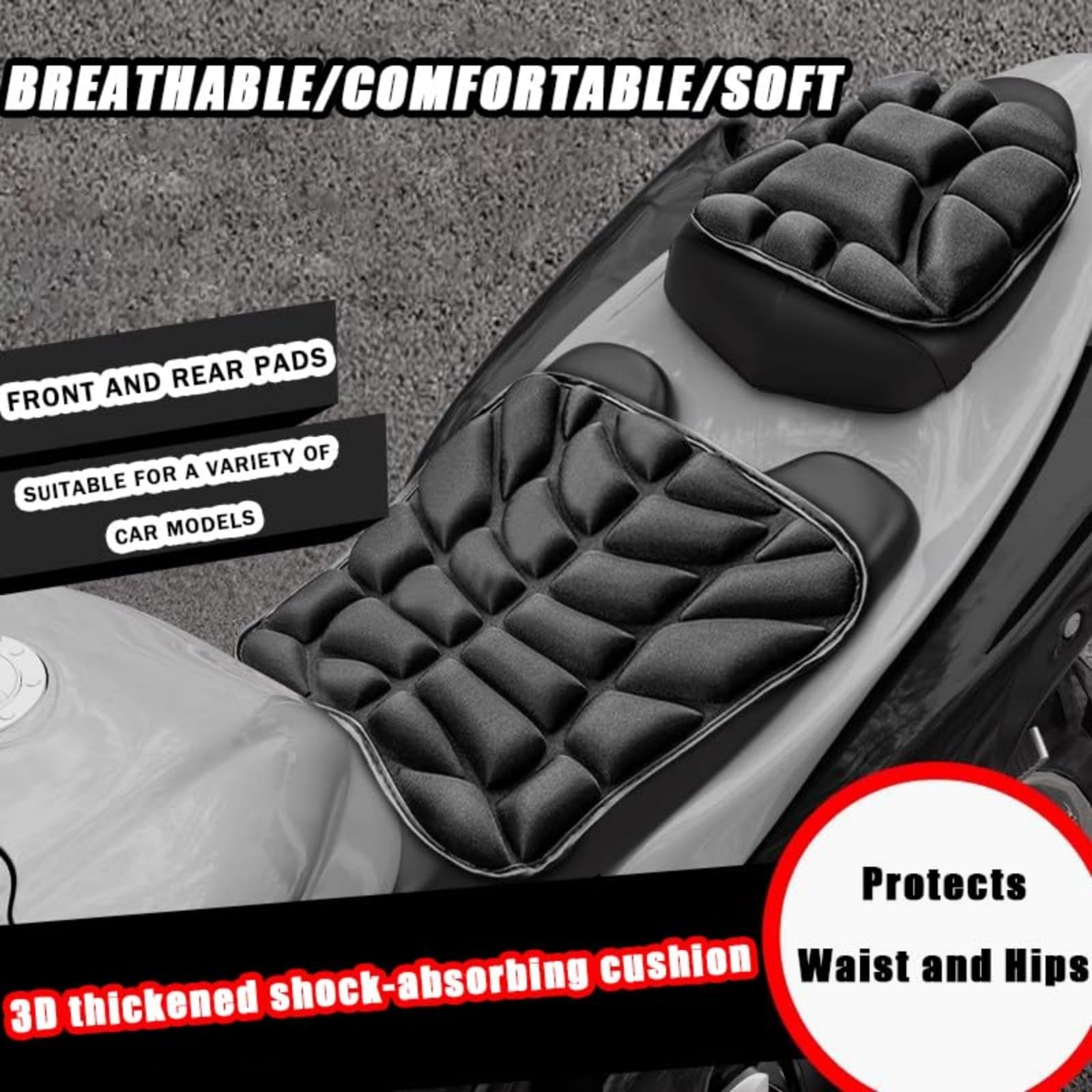 Cuscino Sella Moto per Honda NC 750 X,Copri Sella Moto in Schiuma Eva,Ammortizzante,Design Ergonomico,Confortevole Anti Scivolo Pad