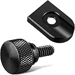 Amazicha Black Aluminium Seat Bolt Tab Screw Mount Knob Cover Compatible with Harley Davidson 1996-2024