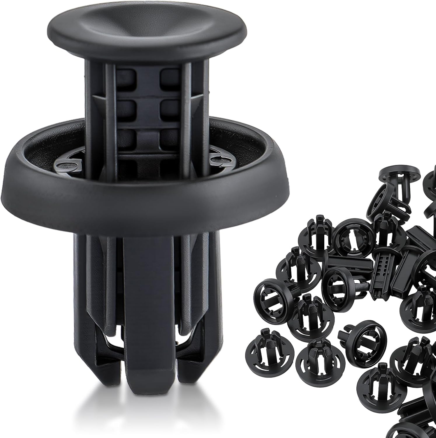 50pcs Front Rear Bumper Cover Wheel Fender Liner Grille Splash Guard Under Cover Clips 91505-TM8-003 Retainer Rivet Fastener Push-Type Push Pin Compatible with Honda Compatible with Acura