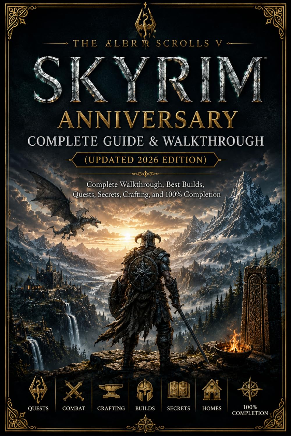 The Elder Scrolls V Skyrim Anniversary Complete Guide & Walkthrough (Updated 2026 Edition): Complete Walkthrough, Best Builds, Quests, Secrets, Crafting, and 100% Completion