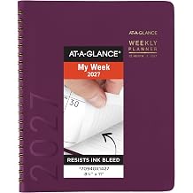 AT-A-GLANCE 2027 Appointment Book Planner, Weekly & Monthly, 8.25" x 11", Half-Hourly, Contemporary, Purple 70940X1427
