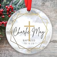 Vista 4 de Adornos de bautismo personalizados, recuerdo de bautizo, regalos de bautismo de padrinos, regalos de ahijado para bautismo, regalos de bautismo