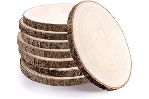 Pllieay 8Pcs Wood Slices for Rustic Home Decor