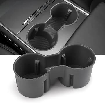 Center Console Cup Holder Insert Designed for Tesla Model 3/Y 2021-2024Not for Model 3 Highland 2024,Tesla Center Conosle Accessories Gray