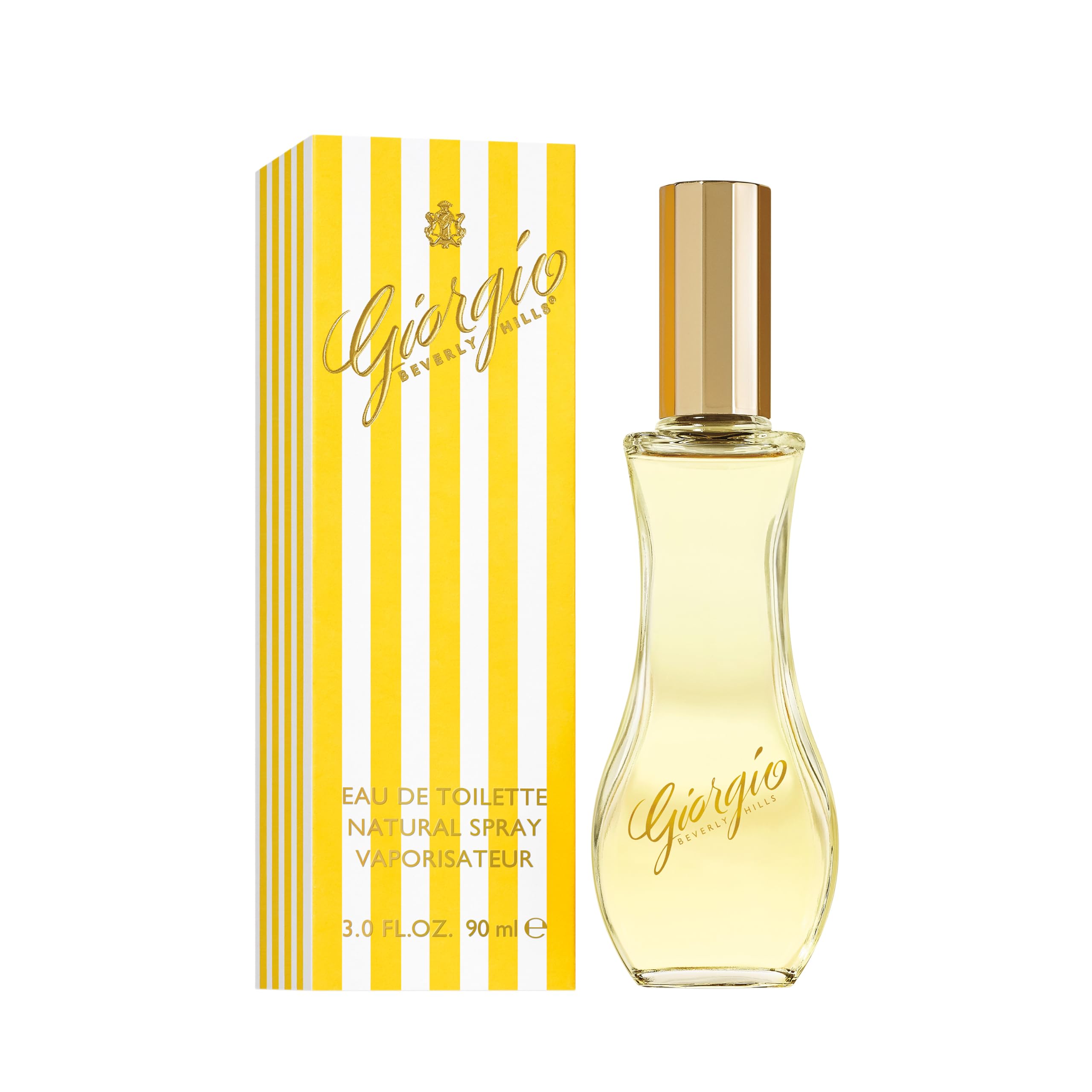 Giorgio Beverly Hills - Eau de Toilette Giorgio Yellow, Perfume Femenino y Sofisticado en Spray, con Notas Florales, Frescas y Orientales, Aroma Amaderado, Mujer - 90 ml