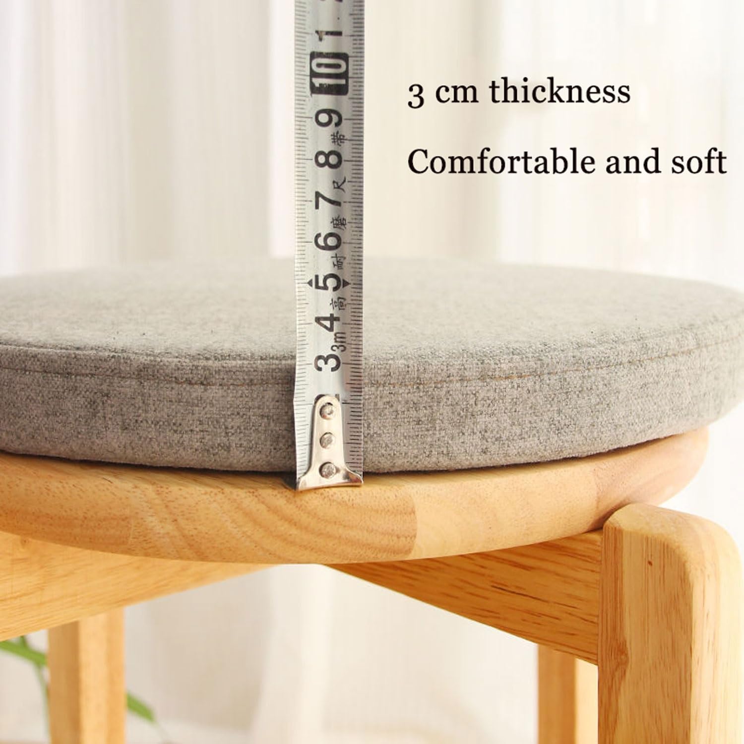Round Stool/Chair Cushions - 12", 14", 16", 18", 13" Sizes w/Ties for Dining/Garden/Office Chairs(3#,2PCS_Diameter 14INCH)
