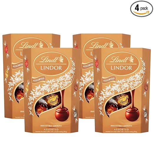 Lindt Assorted Chocolate Truffles 4 Pack, 4 x 200 g