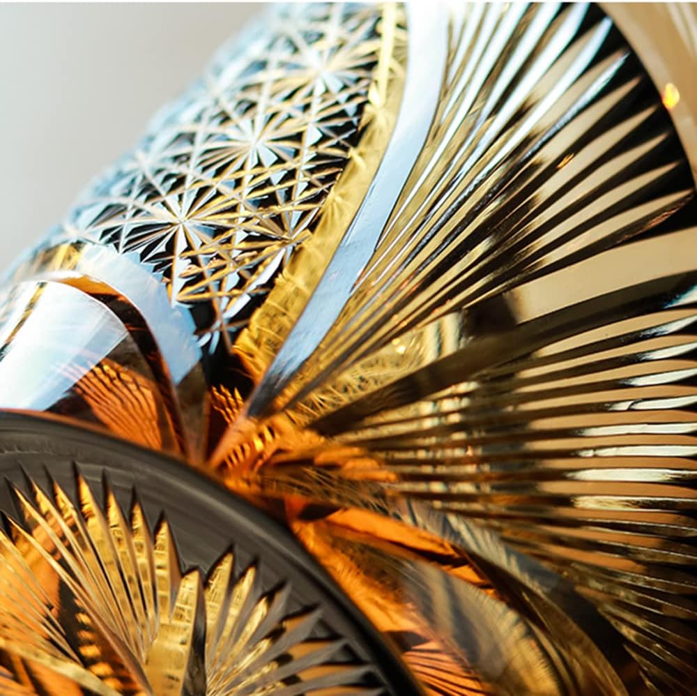 JINZHI Old Fashioned Glass Japanese Style 8OZ Amber Black Rocks Glasses Engraved Tumbler Drinkware Glasses for Whiskey Vodka with Gift Box - Image 5