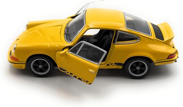 Porsche 911 Carrera RS 2.7 a Escala 1:38 - Modelo de coleccionista con Gran Nivel de Detalle | GT Marketing | Colección de Museo | Amarillo | IL: 11,5 cm - 2