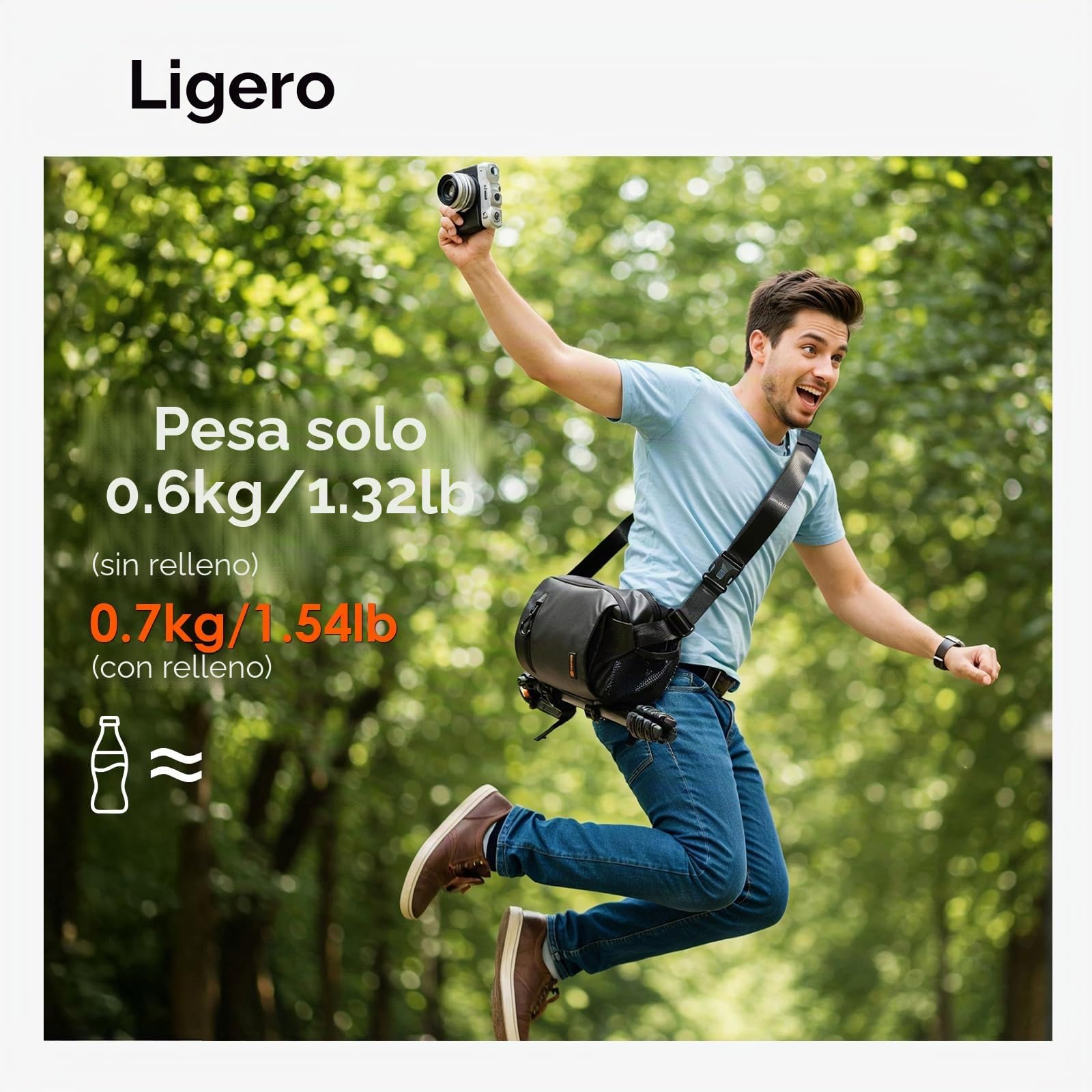 TARION Bolsa de Mensajero para cámara réflex Digital, pequeña Bolsa de Hombro para cámara réflex Digital, Bolsa de Mensajero, Bolsa Cruzada para cámaras réflex y compactas para fotografía de Calle