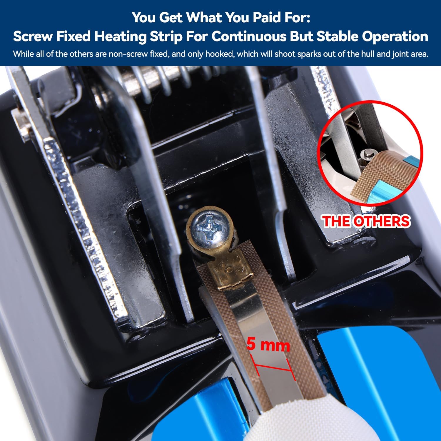 Sealer Pro - 20 inch - 5mm Sealing Width - Impulse Heat Sealer Most Heavy Duty for Strong, Secure Sealing for Long Term Food Storage, Black