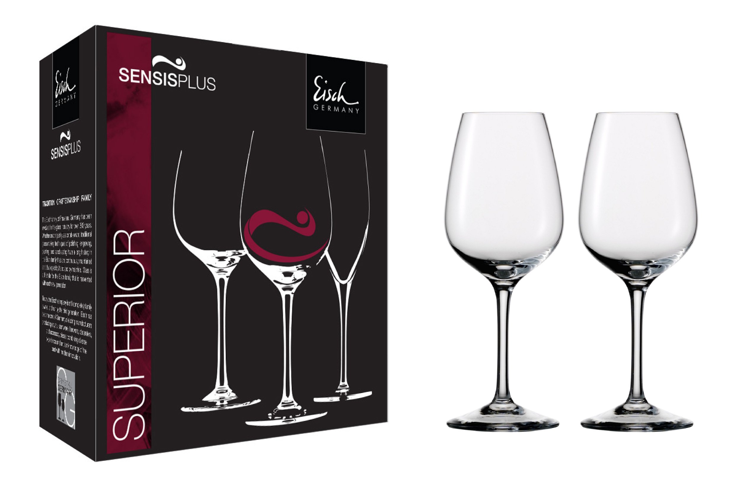 Eisch Superior Allzweck-Weinglas Sensis Plus, bleifrei, Kristall, 2 Stück, 284 ml