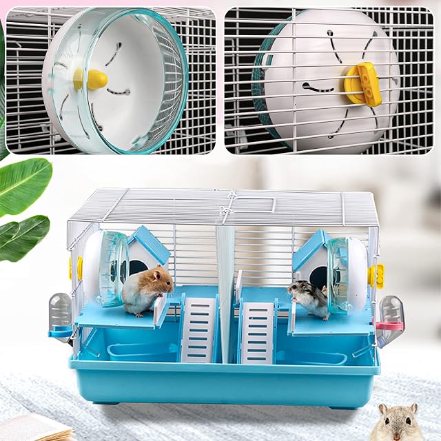 Foto 5 de 7 de INHEMING Rueda para Hamster Silenciosa, Rueda de Ejercicio de Plástico para Pequeños Roedores, Juguete…