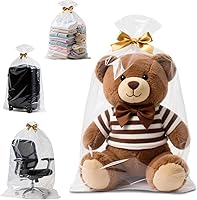 Vista 12 de Bolsas grandes de plástico transparente, 31 x 40 pulgadas, de plástico transparente de grado alimenticio, bolsas de polietileno planas y abiertas