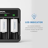 Vista 5 de Baterías C recargables con cargador de batería inteligente, 5000mAh-8