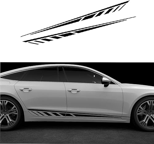 Miniatura 1 de 1 par2 piezas de 629 pulgadas universal para carreras camión auto carrocería lateral calcomanías de vinilo para puerta lateral calcomanías de tira