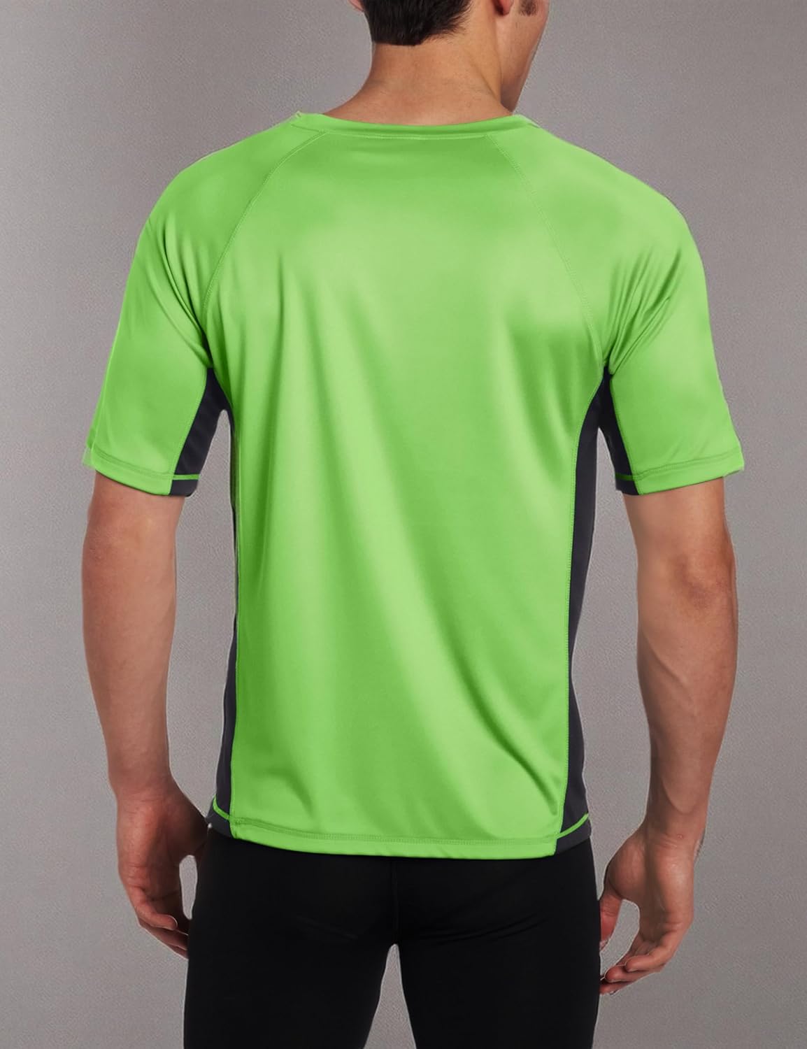 Kanu Surf Men’s Swim Shirt with Short Sleeves – UPF 50+ Rash Guard with Quick-Dry Fabric