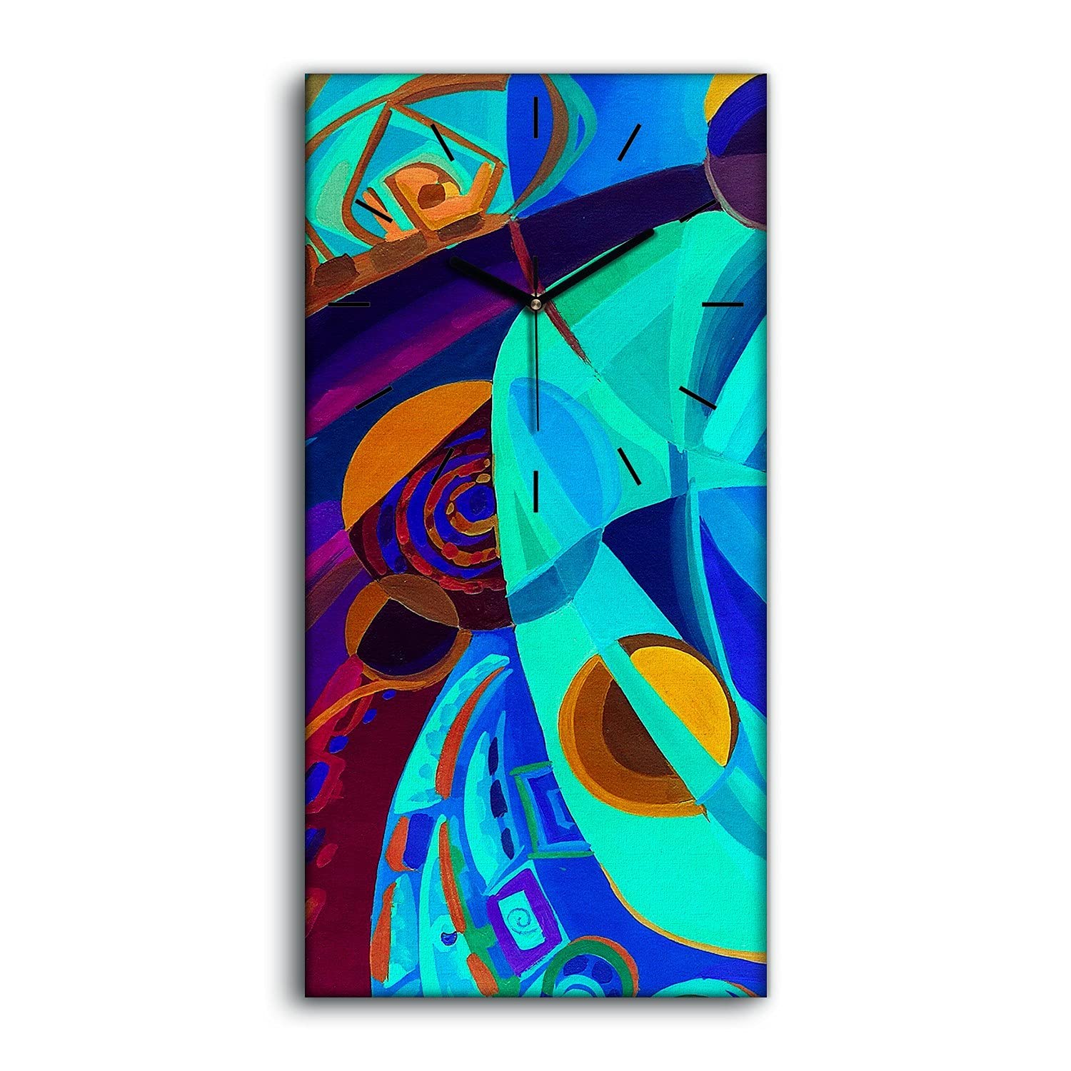 Horloge sur Toile Sans Tic Tac Silencieuse Image Art Moderne Cadre de Décoration de Chambre 30x60