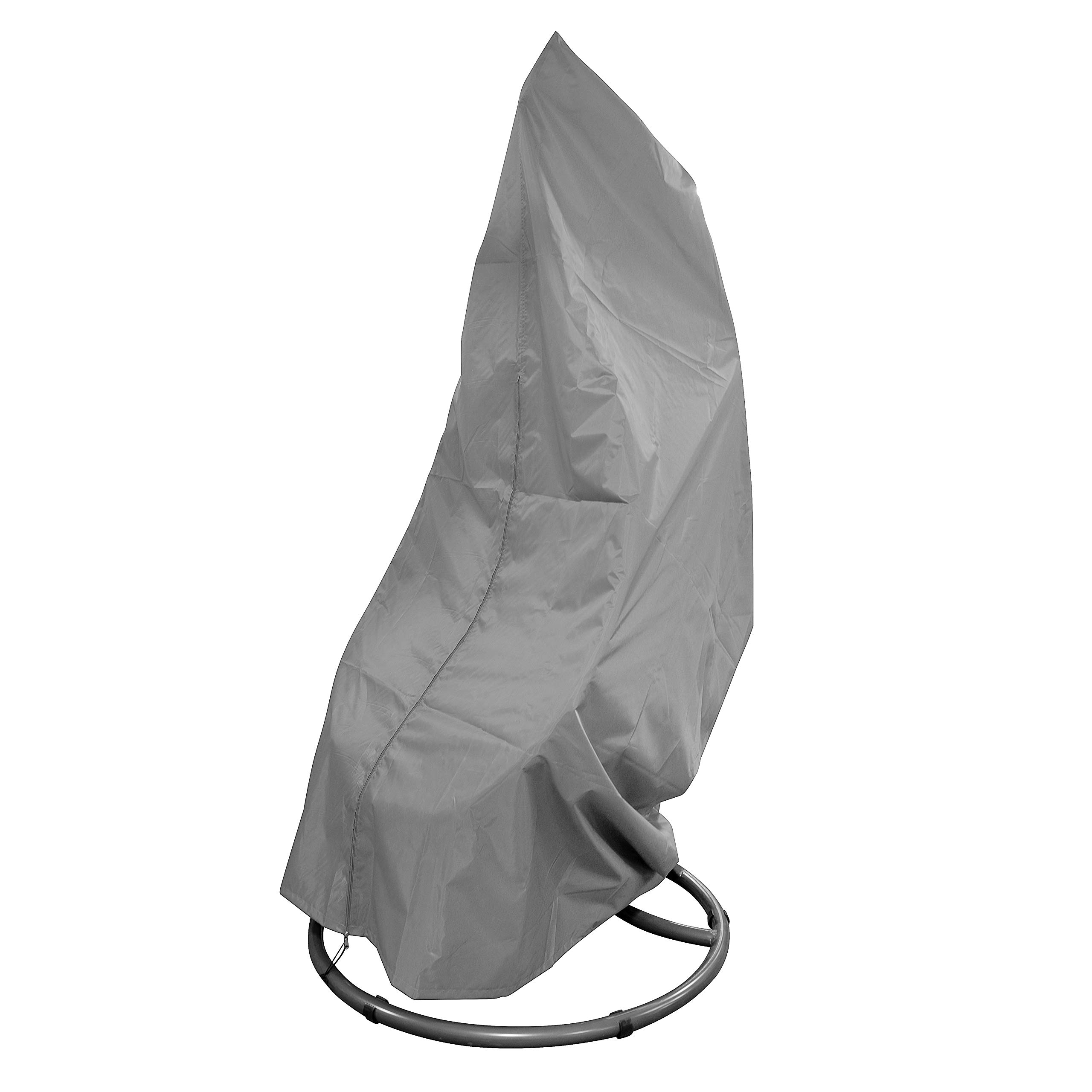 greemotion Schutzhülle für Hängesessel, Wasserabweisende Hülle aus Polyester, Schutzhaube mit Zugband und Reißverschluss, grau, ca. 70 x 210 x 70 cm