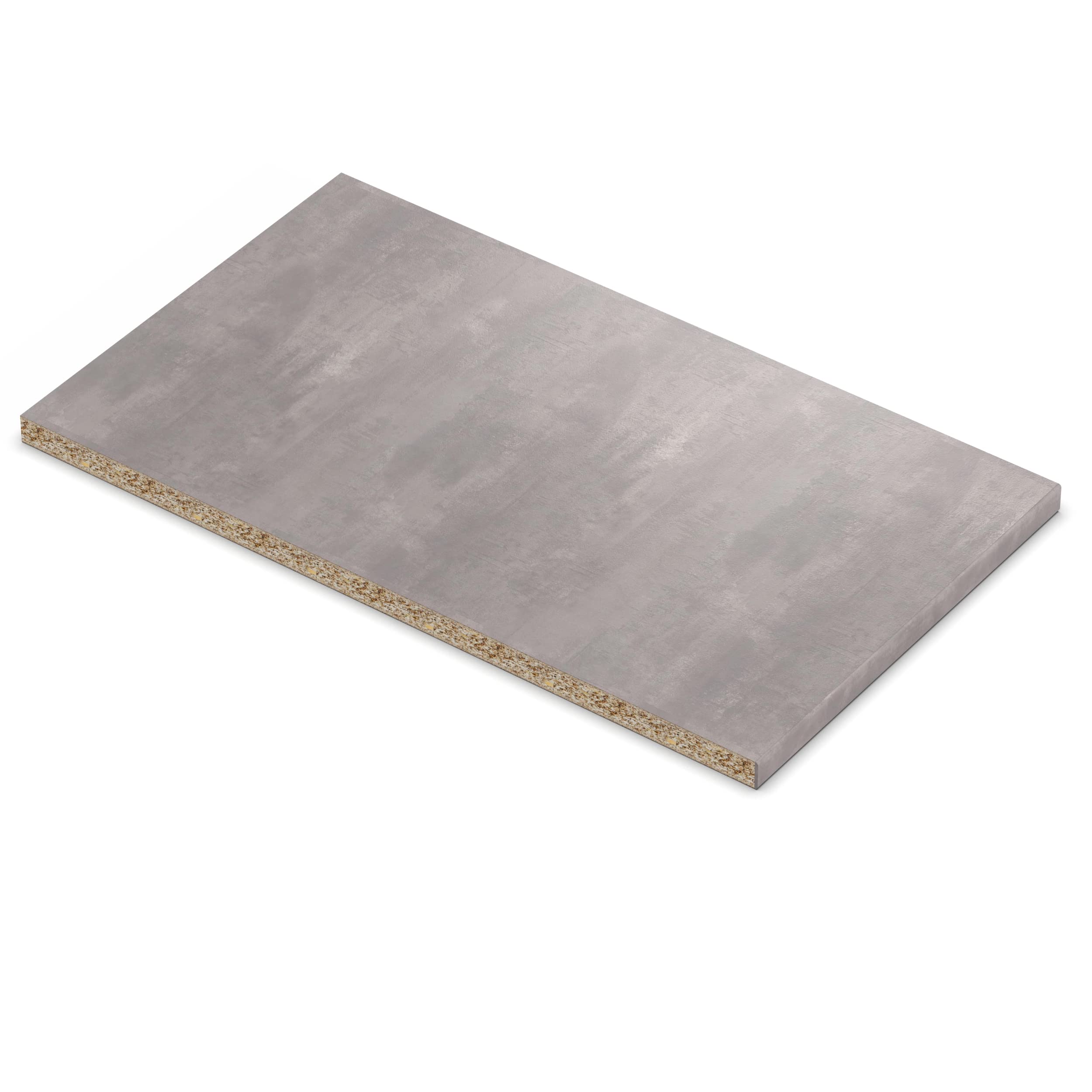AUPROTEC Einlegeboden Regalboden 19 mm Holz Zuschnitt nach Maß Größe bis max 1000 mm breit x 800 mm tief Dekorplatte mit Umleimer ABS Kante: Farbe Beton Perlgrau