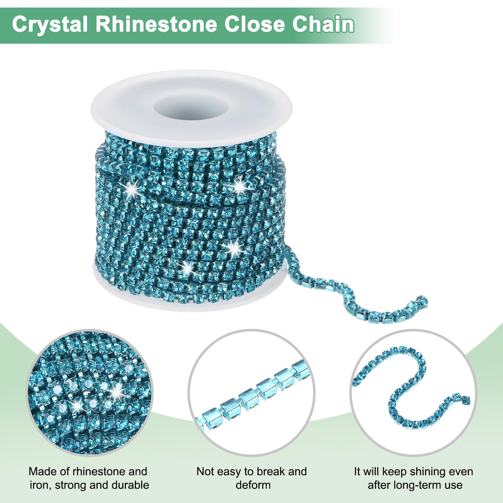 M METERXITY Crystal Rhinestone Close Chain - Image 2