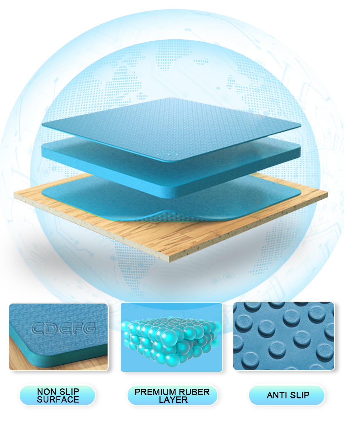 CDEFG Compatibile con Peugeot e-3008 e3008 2024 2025 Tappetini in Gomma per Console Centrale Antiscivolo e 3008 Tappetino Antiscivolo in Gomma per Auto e-3008 GT Allure 2024 Accessori (Rosso)