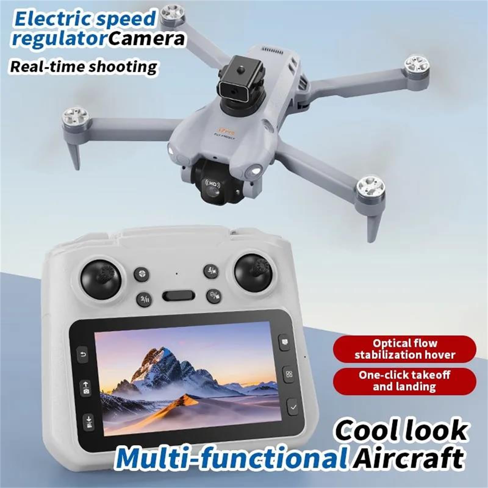 Dron i7 pro 4k hd z podwójną kamerą, profesjonalny system unikania przeszkód, optyczne pozycjonowanie przepływu, lcd uav, zdalnie sterowany quadrocopter, zabawki,Triple battery
