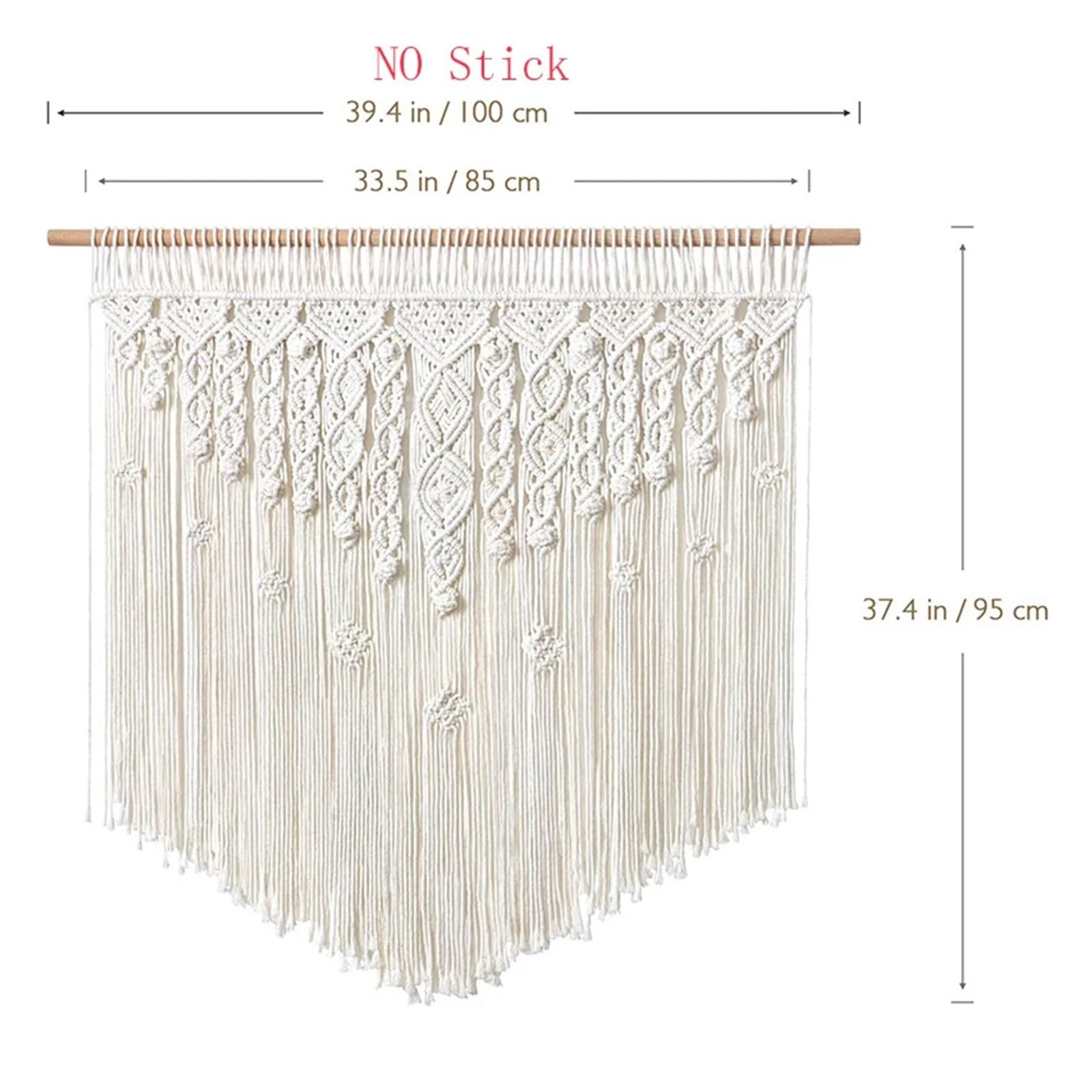 Rideau de Porte en Coton macramé tissé à la Main, 1 pièce, Tapisserie Murale Suspendue, Artistique pour Cuisine