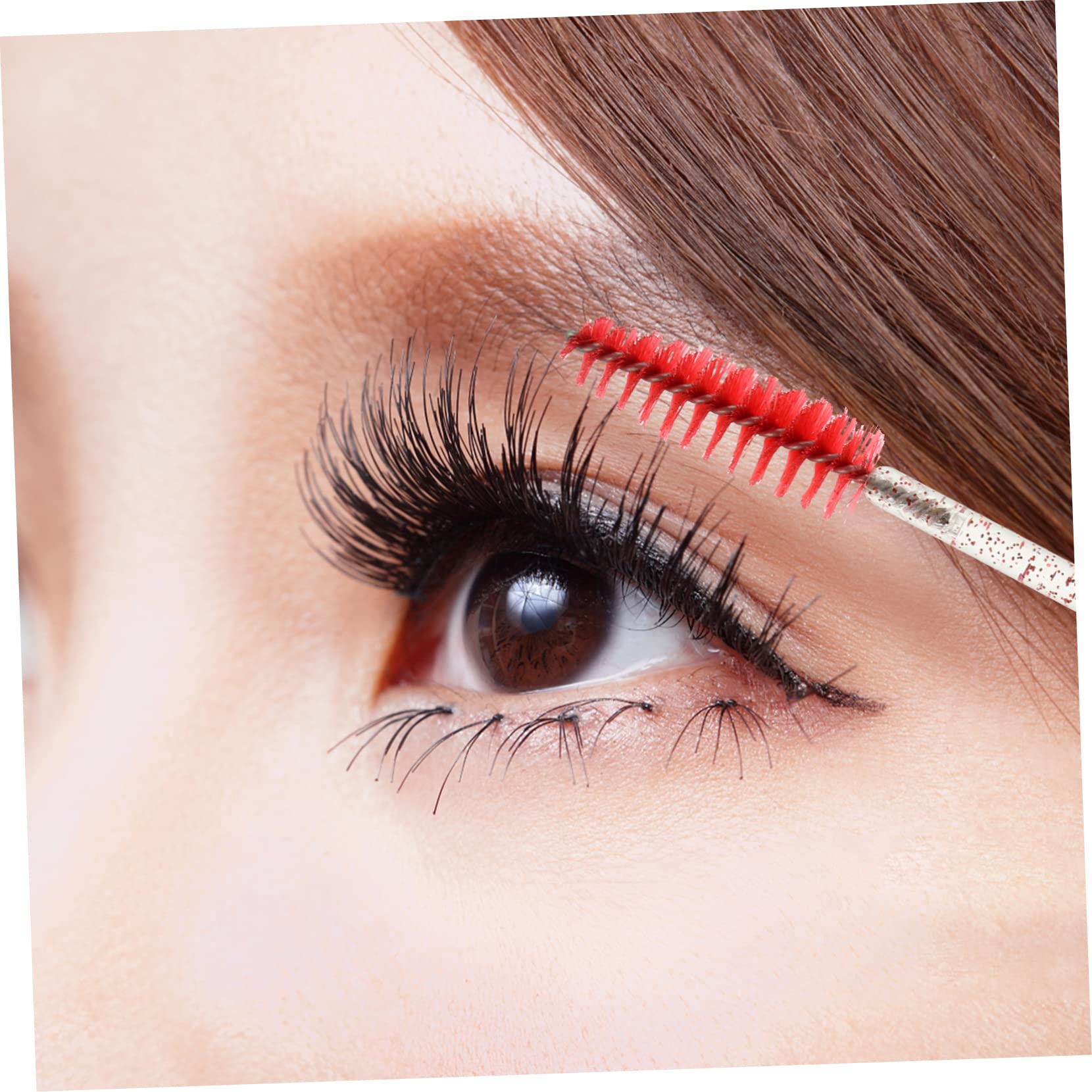 FRCOLOR Eyelash Applicator Beauty Eyelash Makeup 10pcs Eyebrow Brush Tube for Lash Separati