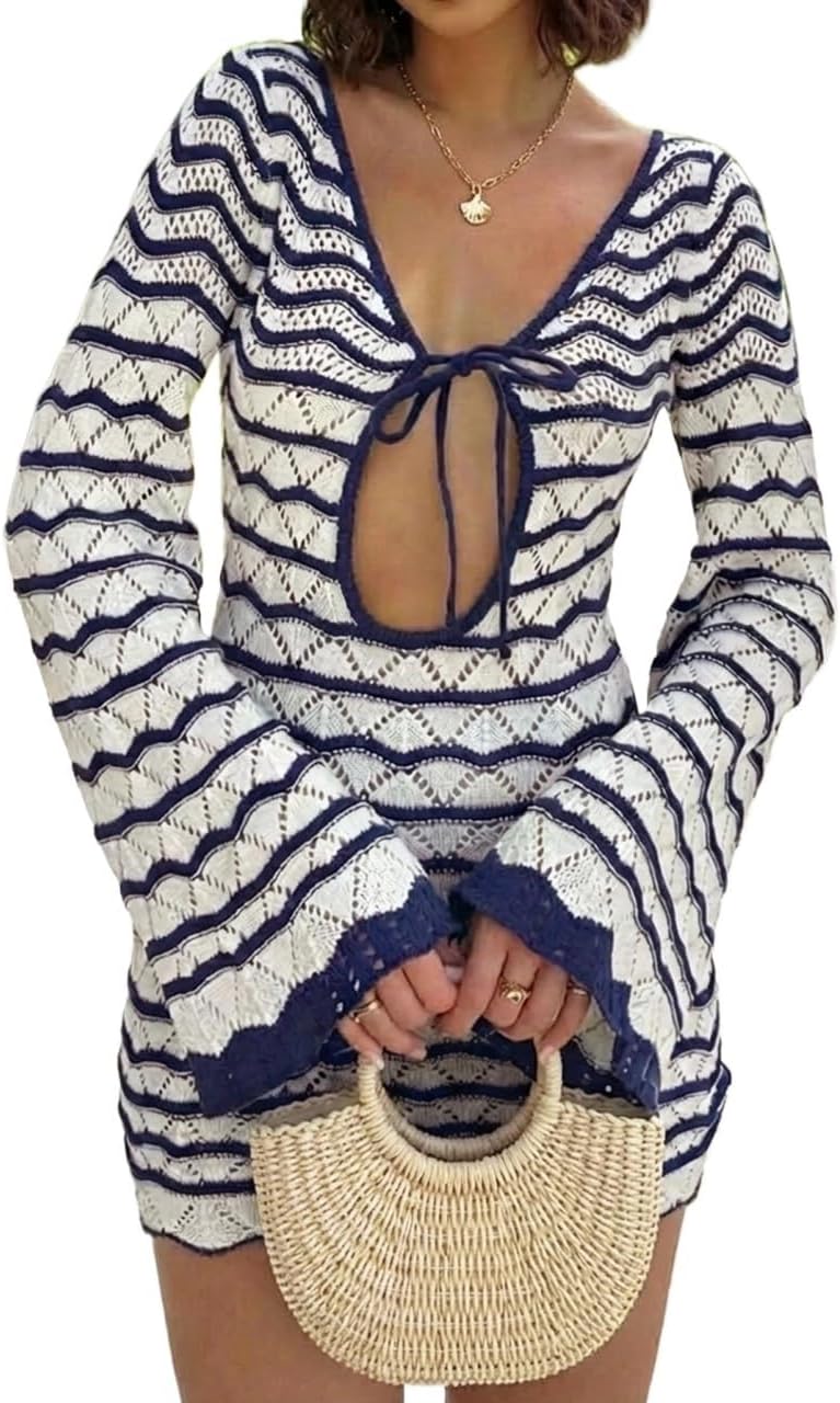 Women's Spring/Summer Fit Daring Sexy Pullover Dress Beach, Mini Skirt cover ups for swimwear