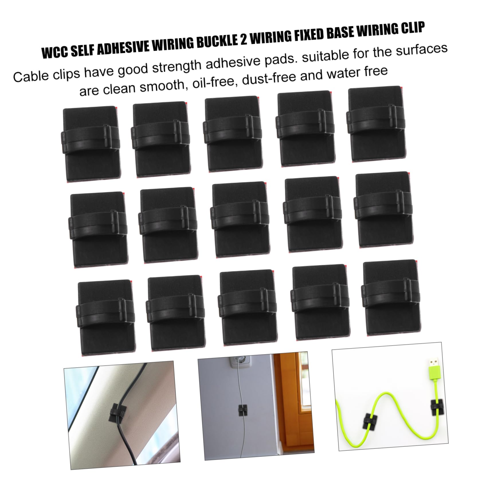 UPKOCH 3 Sets Vielseitiger Drahthalter Kabelorganisatoren Clips Selbstklebende Wohnkultur Für Büro Auto 100 Stück * 3